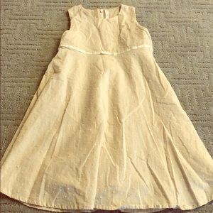 Mimo Taupe swiss start dress girls size 6